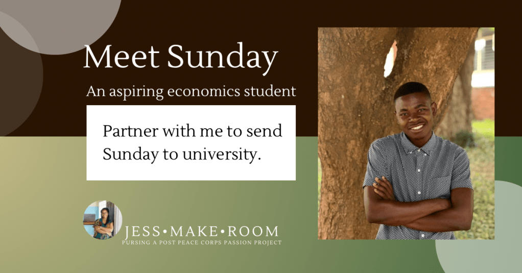 Meet Sunday: An aspiring economics student with a passion to influence policy and create employment opportunities to promote economic growth in&nbsp;Zambia